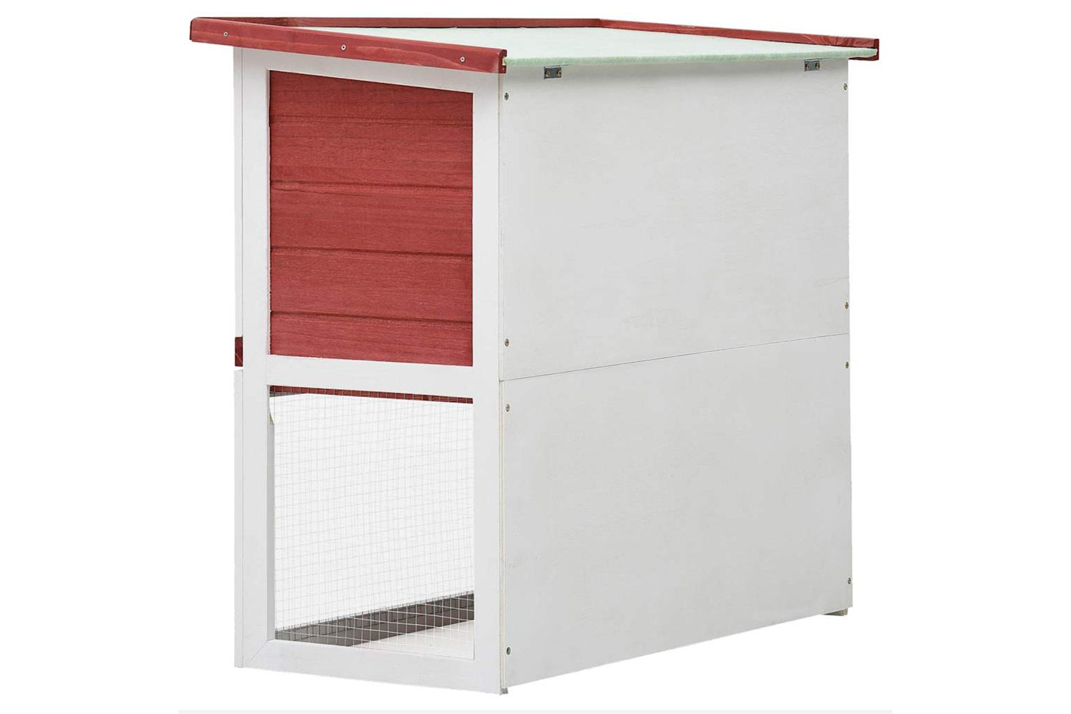 Vidaxl 170833 Outdoor Rabbit Hutch 1 Door Red Wood-4