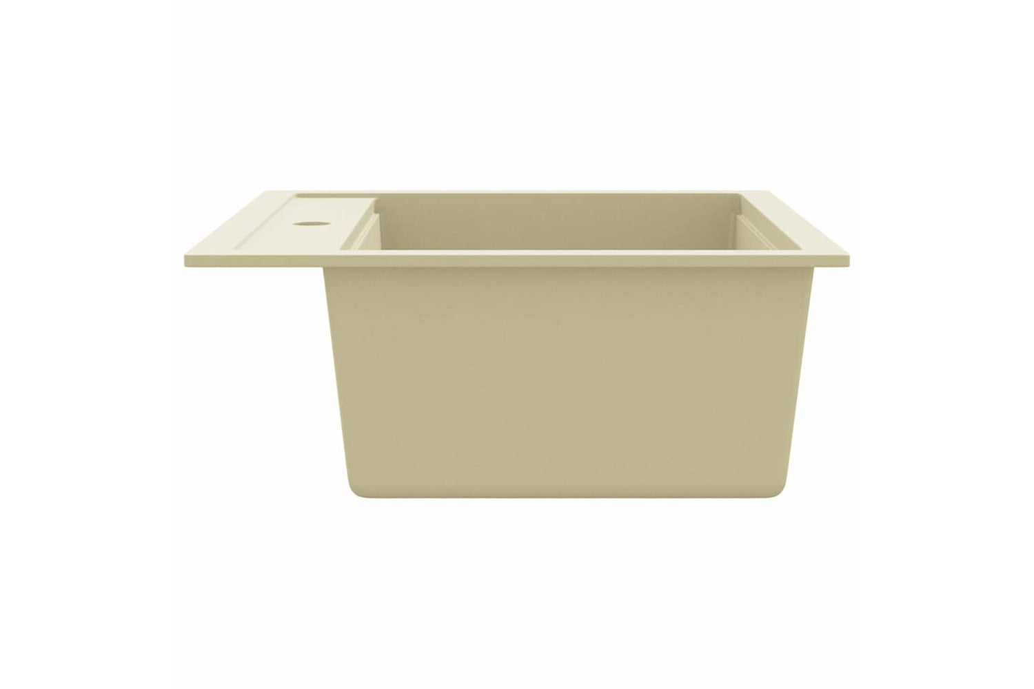 Vidaxl Granite Kitchen Sink Single Basin Beige-4