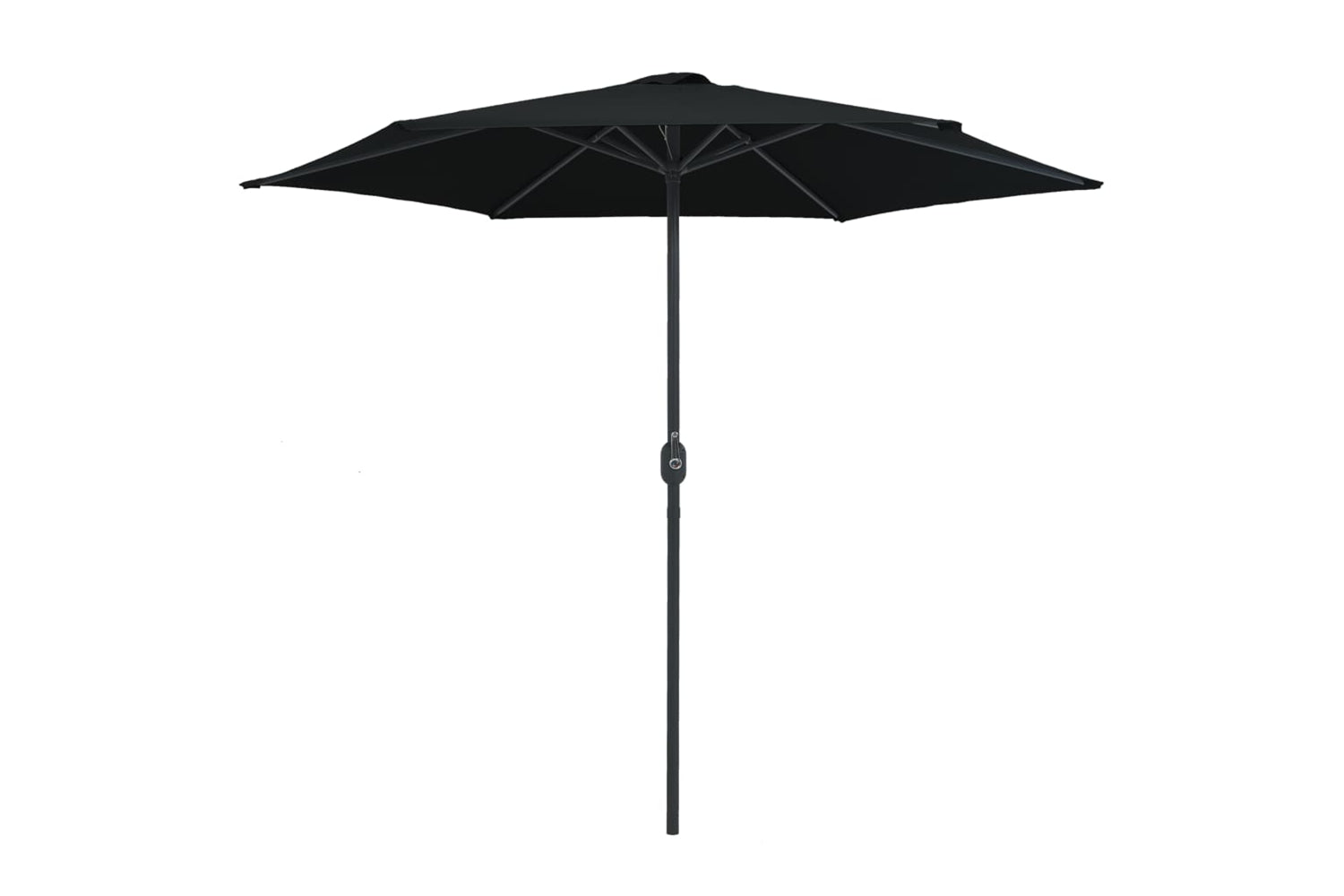 vidaXL 47350 Outdoor Parasol With Aluminium Pole 270x246cm Black-2