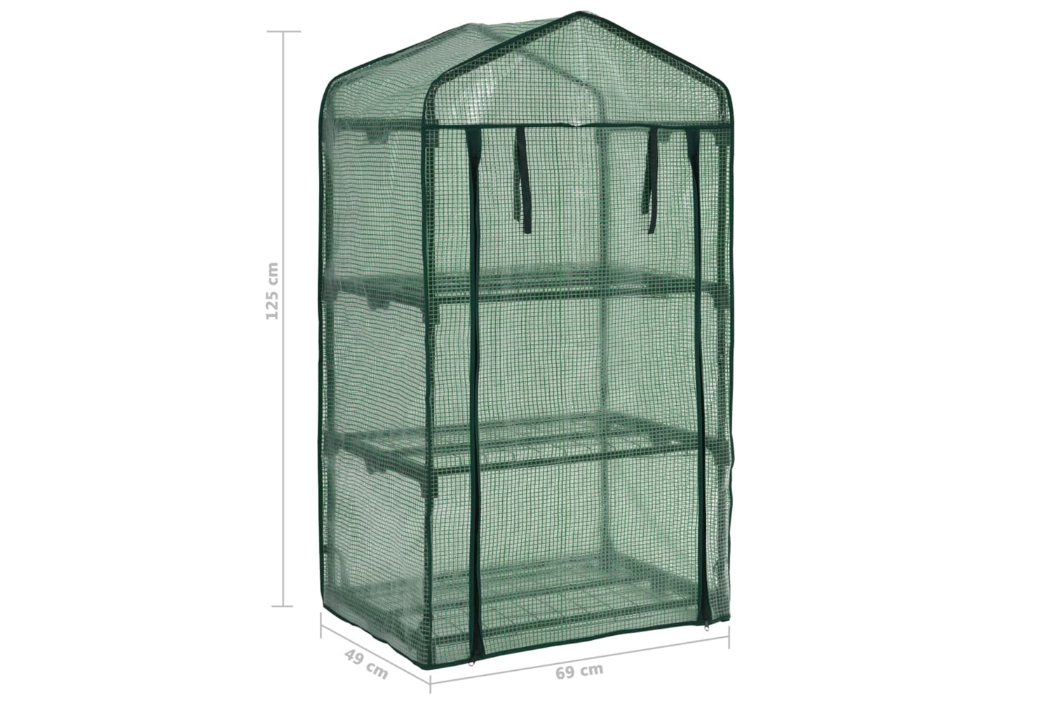 vidaXL 46917 3-tier Mini Greenhouse 69x49x125cm-8