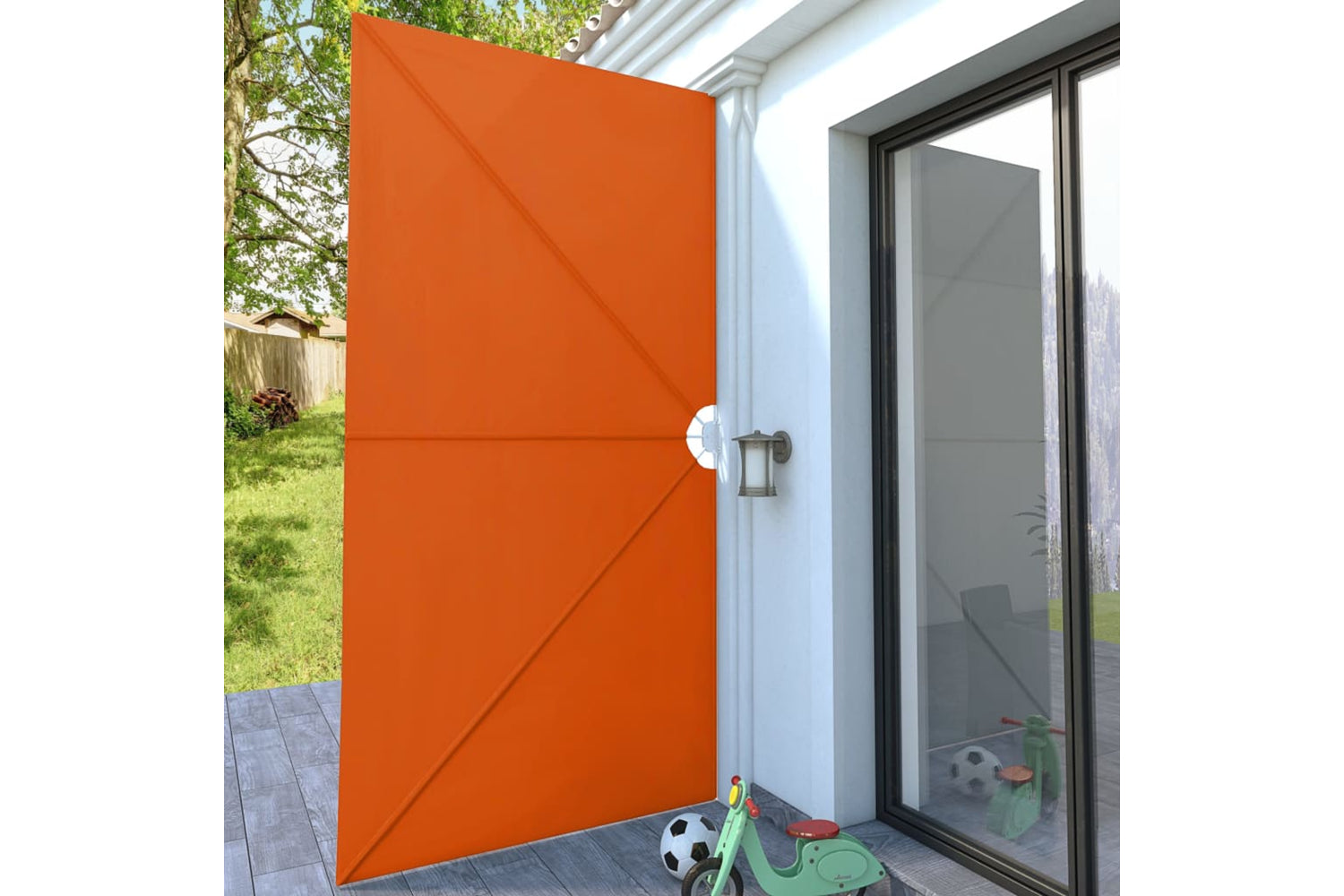 vidaXL 44574 Collapsible Terrace Side Awning Terracotta 400x200cm-3