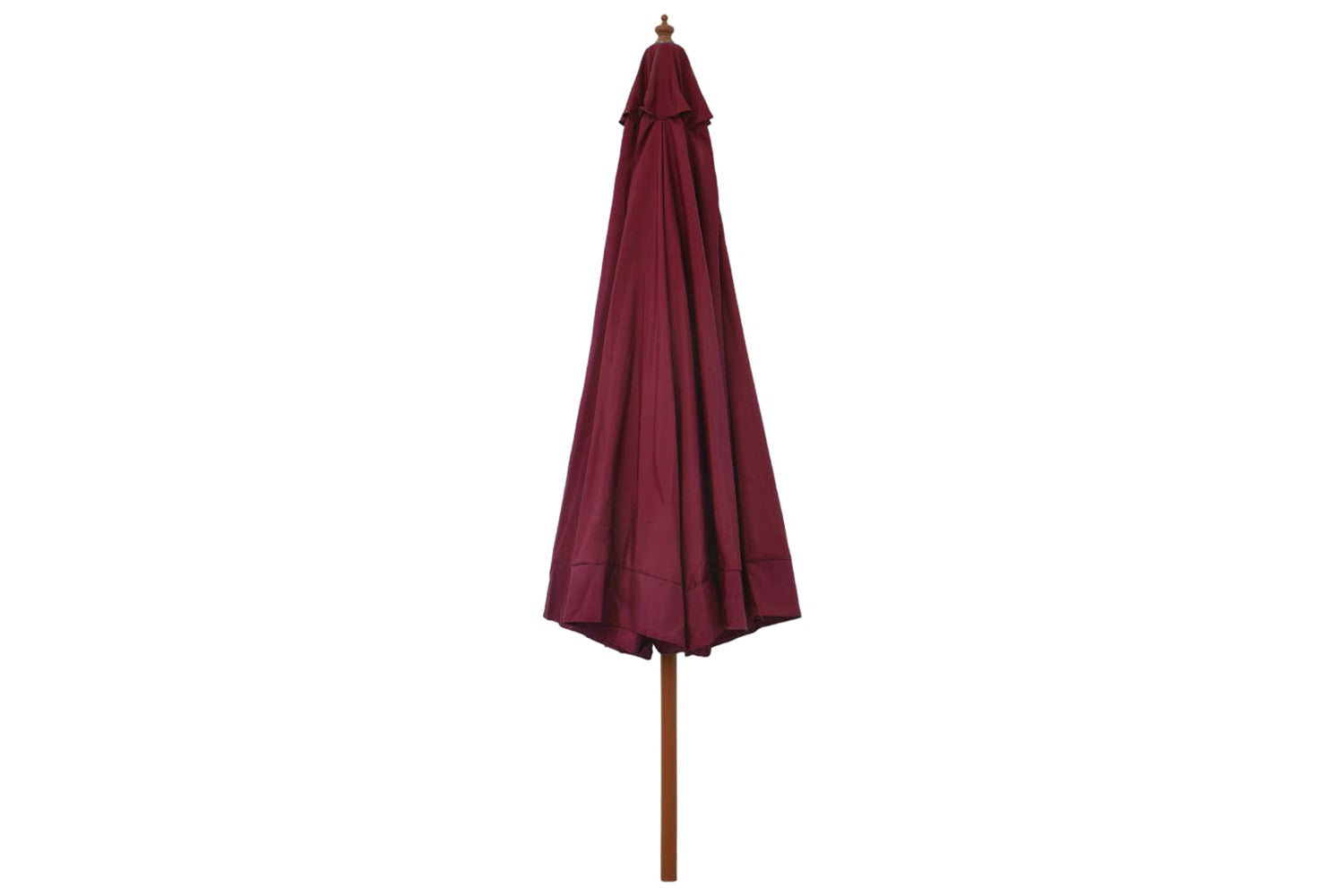vidaXL 47216 Outdoor Parasol With Wooden Pole 330cm Burgundy-3