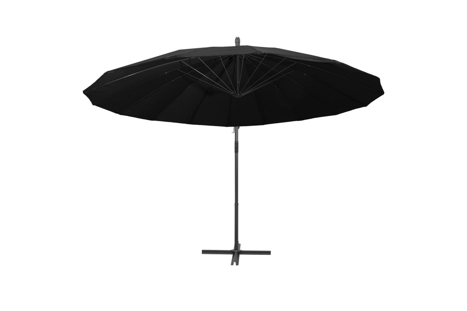 Vidaxl 47226 Hanging Parasol Black 3 M Aluminium Pole-3