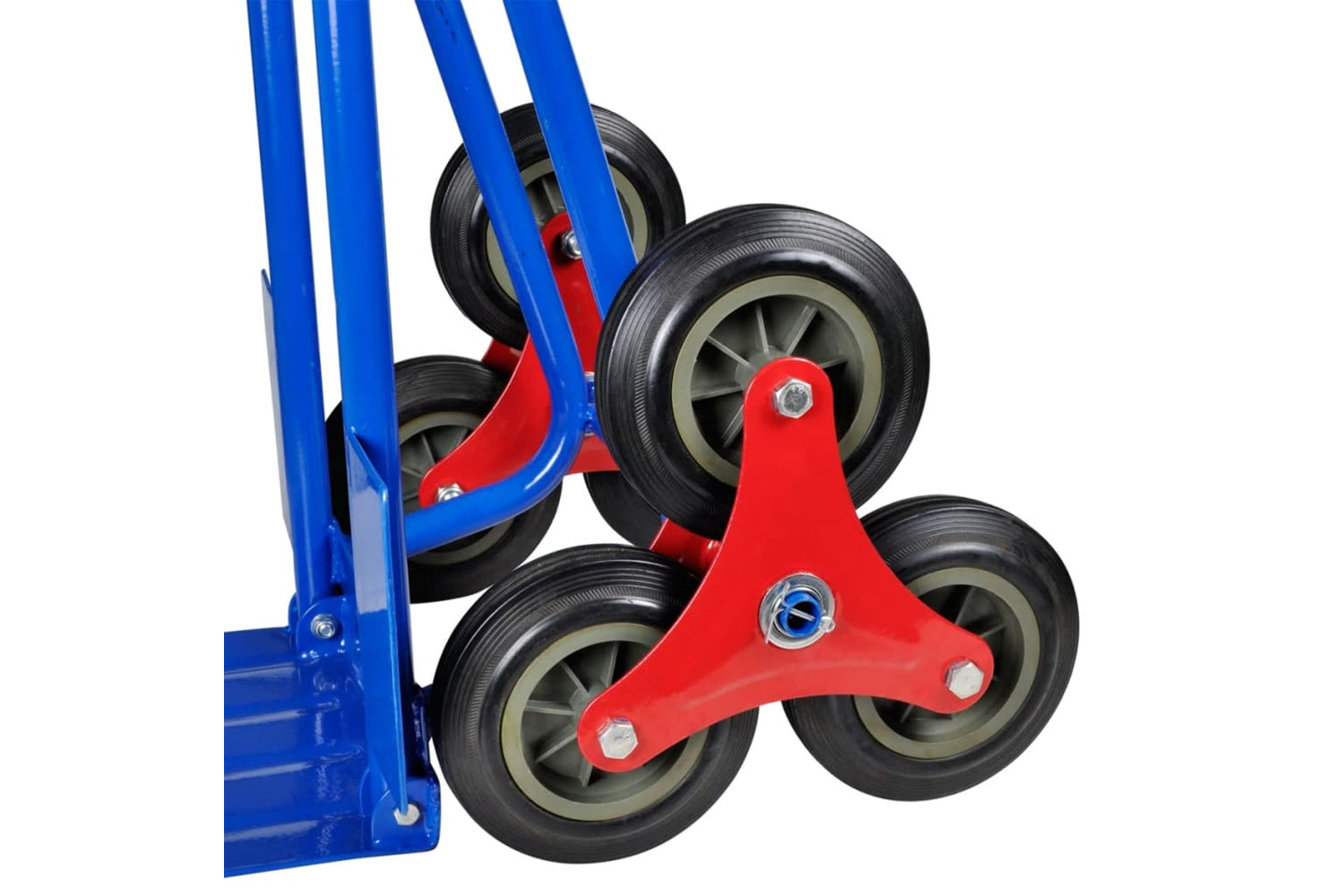 Vidaxl 140512 Folding Sack Truck With 6 Wheels Blue-4