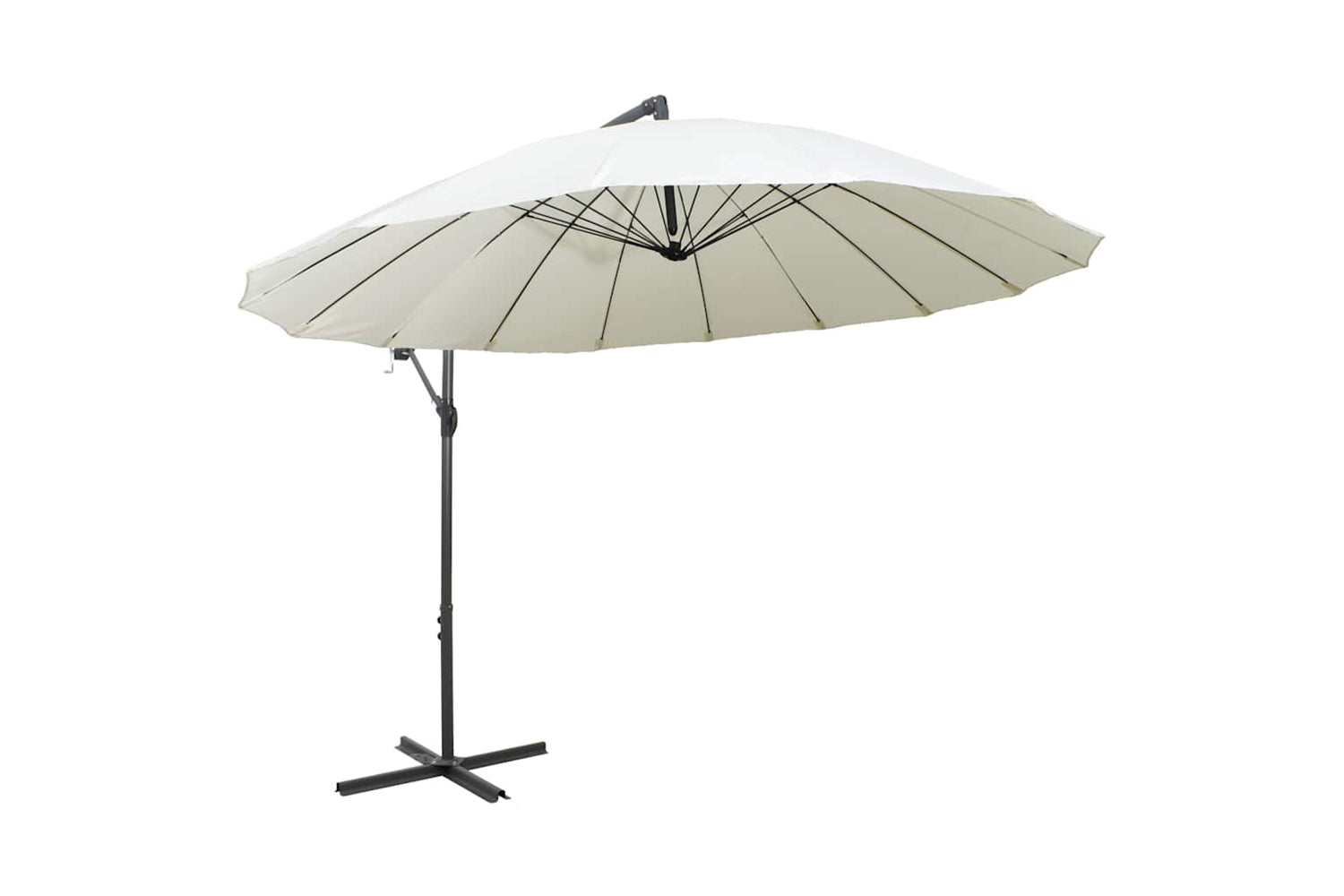 Vidaxl 47220 Hanging Parasol White 3 M Aluminium Pole-3