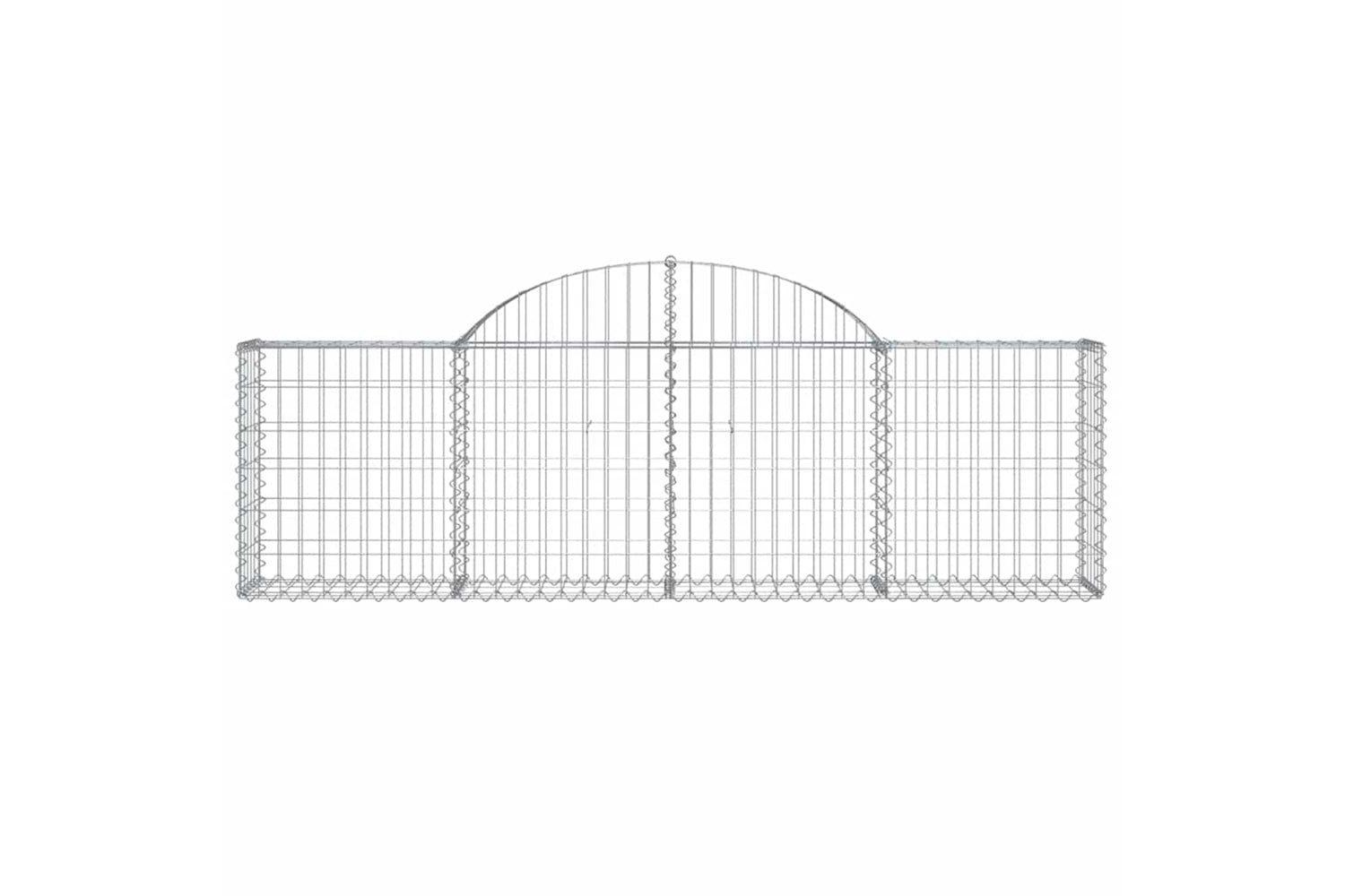 vidaXL 153483 Arched Gabion Basket 200x30x60/80cm Galvanised Iron-2