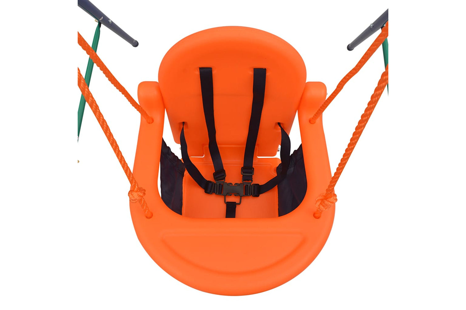 Vidaxl Toddler Swing Set With Safety Harness Orange-5