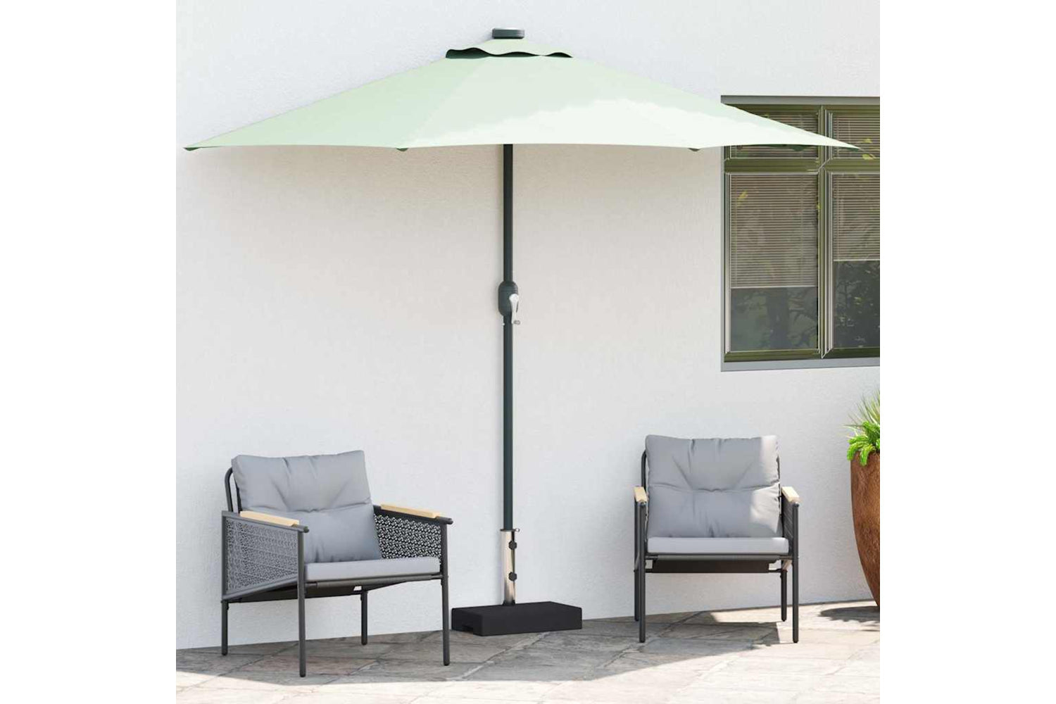 Vidaxl 45067 Parasol Base Granite 25 Kg Rectangular Black-2