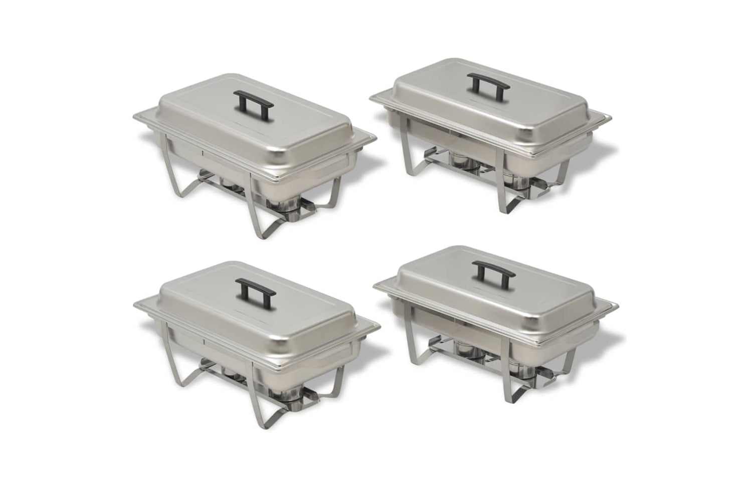 Vidaxl 50530 4 Piece Chafing Dish Set Stainless Steel-2
