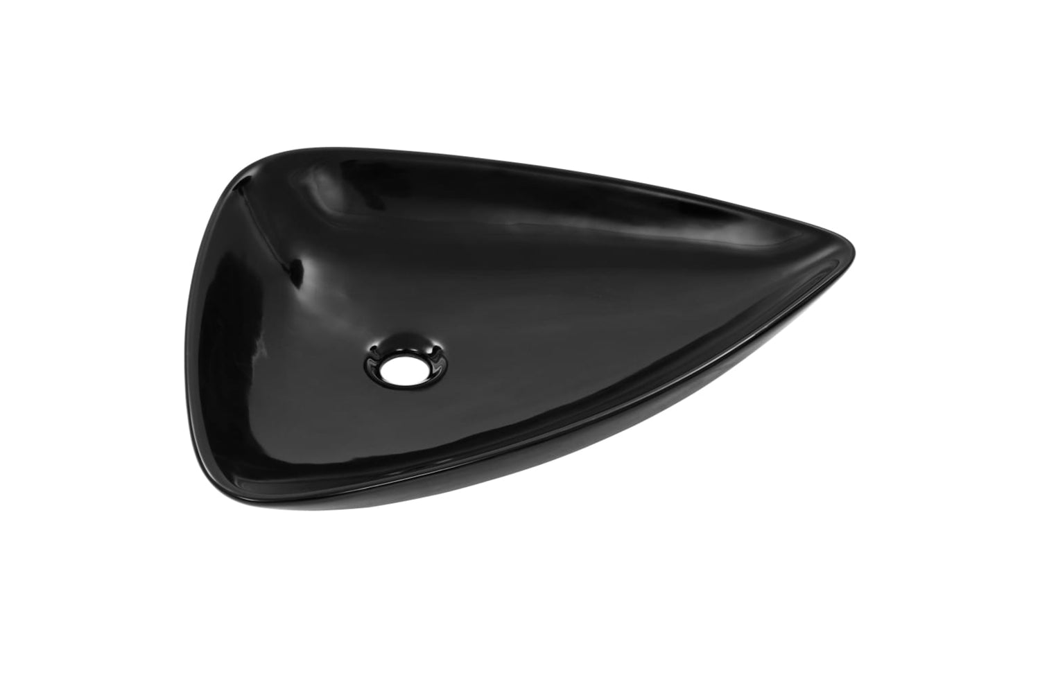 vidaXL 142998 Basin Ceramic Black Triangle 645x455x115mm-2