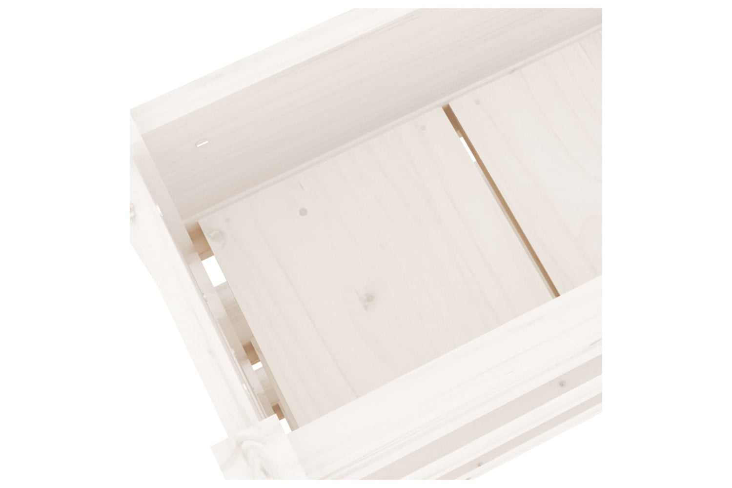 vidaXL 823921 Planter White 112x25x104.5cm Solid Wood Pine-6