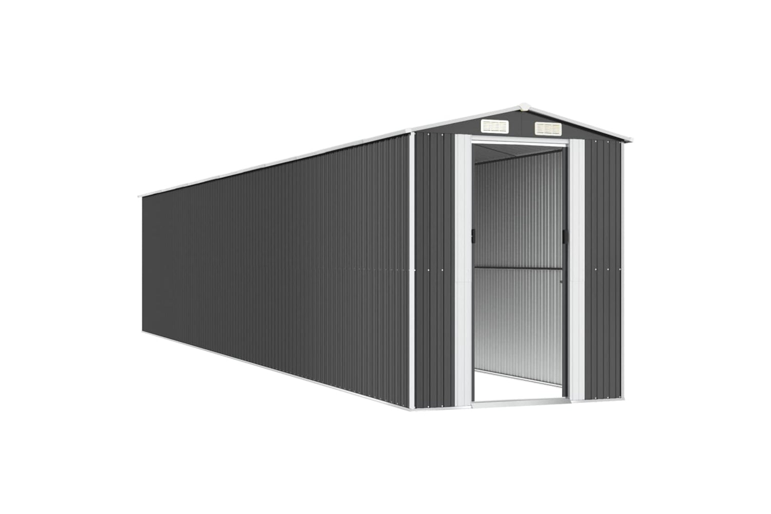 vidaXL 3147459 Garden Shed Anthracite 192x1021x223cm Galvanised Steel-3