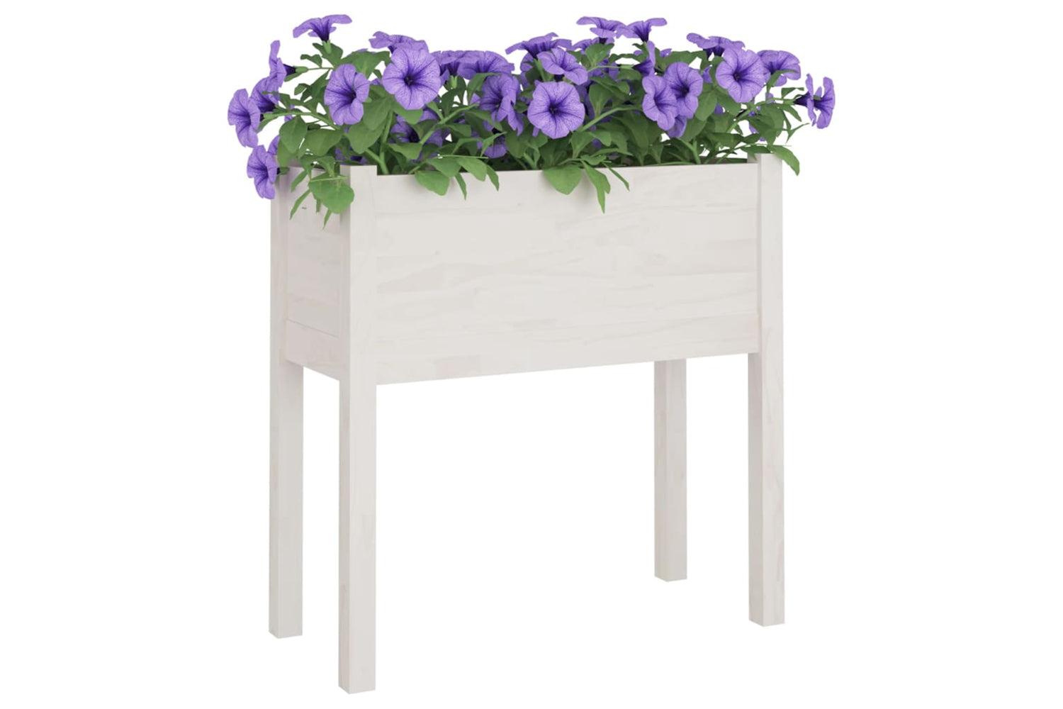 vidaXL 810821 Garden Planter White 70x31x70cm Solid Pinewood-5