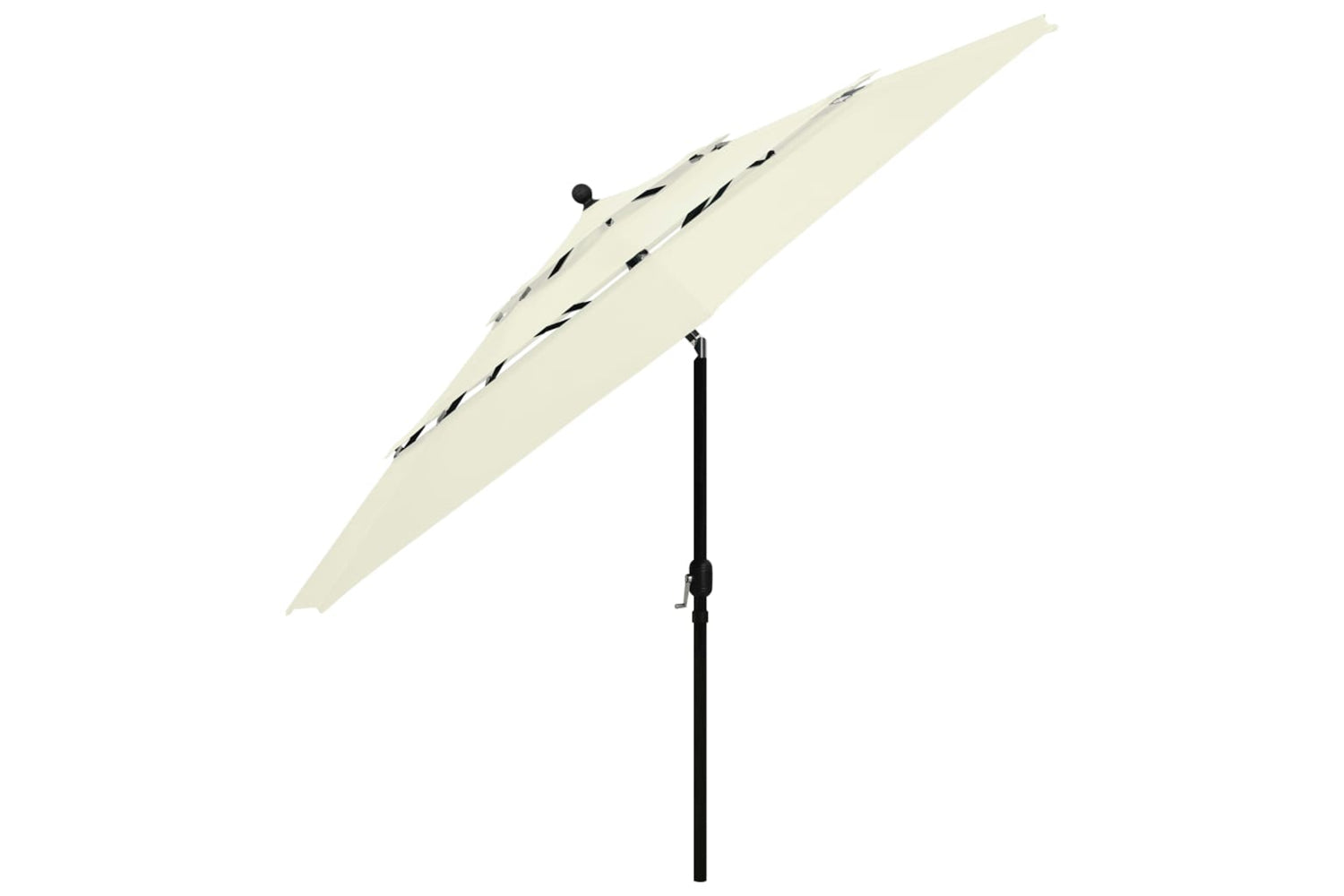 Vidaxl 313876 3-tier Parasol With Aluminium Pole Sand 3.5 M-3