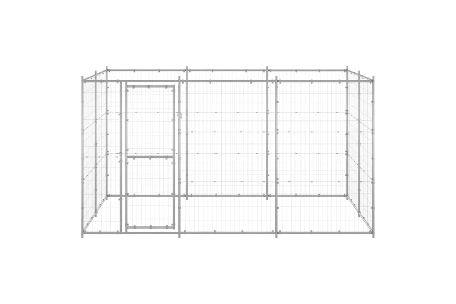 Vidaxl 3082308 Outdoor Dog Kennel Galvanised Steel 7.26 M2-2