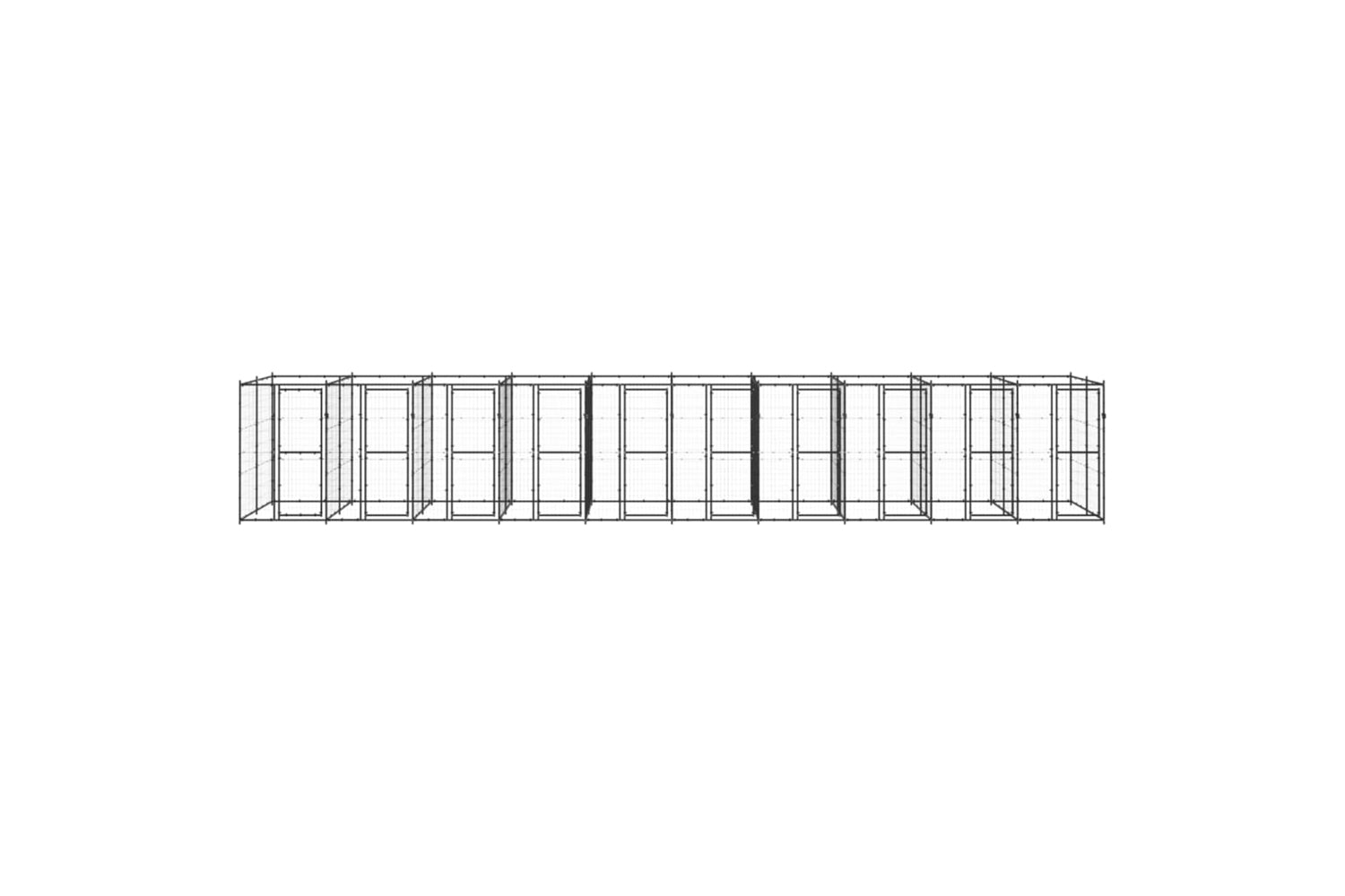 Vidaxl 3082268 Outdoor Dog Kennel Steel 24.2 M2-2