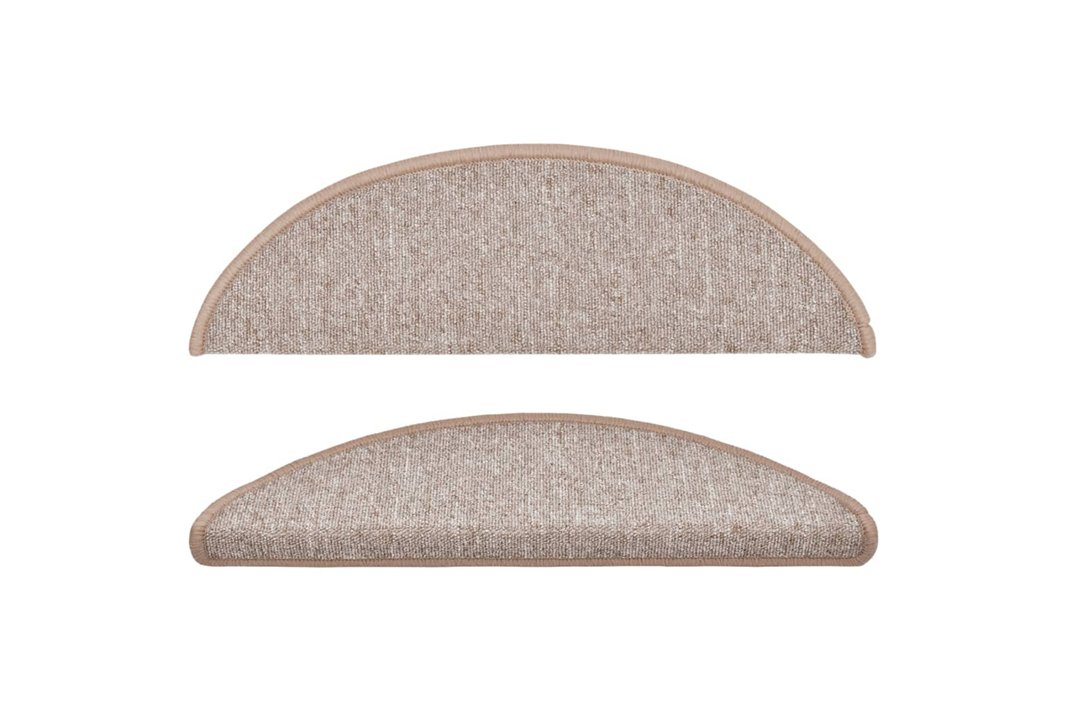 vidaXL 133878 Carpet Stair Treads 15 Pcs Light Brown 56x17x3cm-3