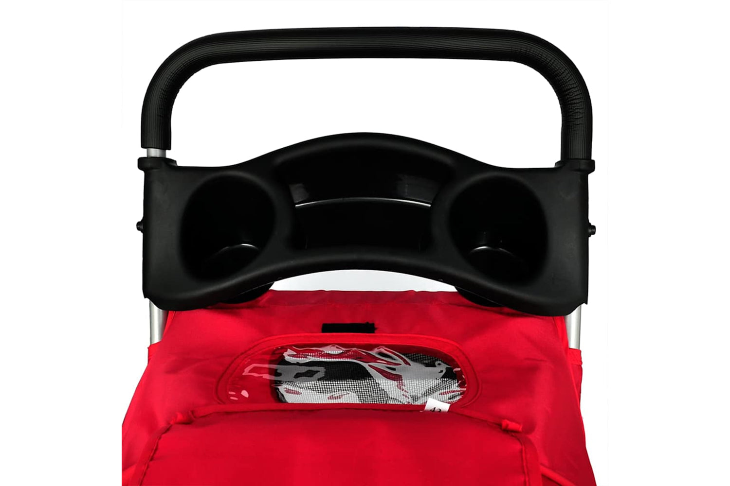 Vidaxl 170055 Folding Pet Stroller Dog/cat Travel Carrier Red-5