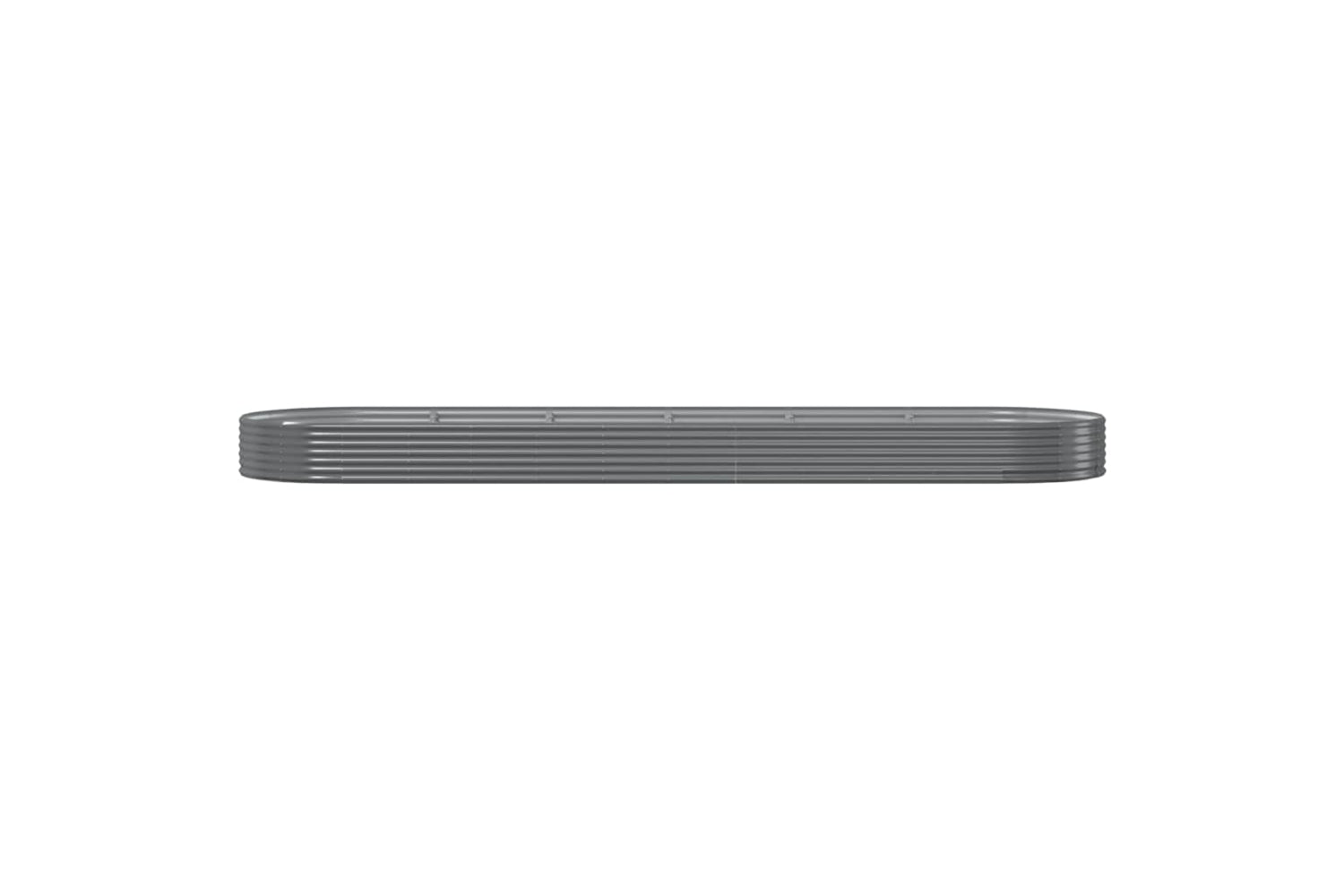 vidaXL 319044 Garden Raised Bed Powder-coated Steel 523x140x36cm Grey-2
