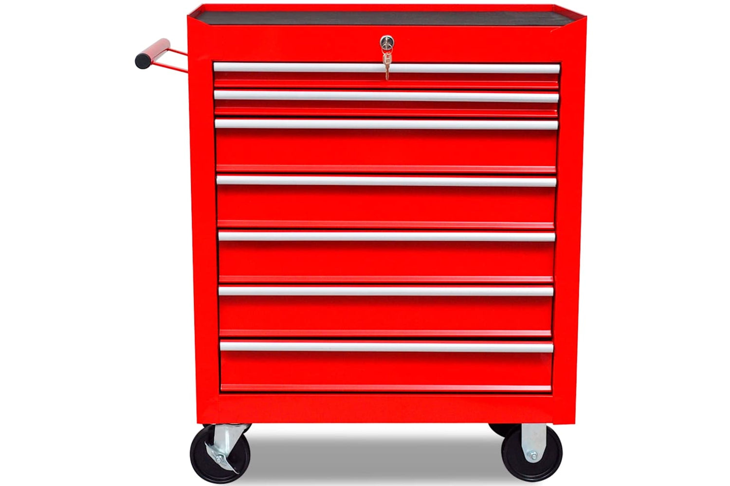 vidaXL 141955 Workshop Tool Trolley 7 Drawers | Red-3