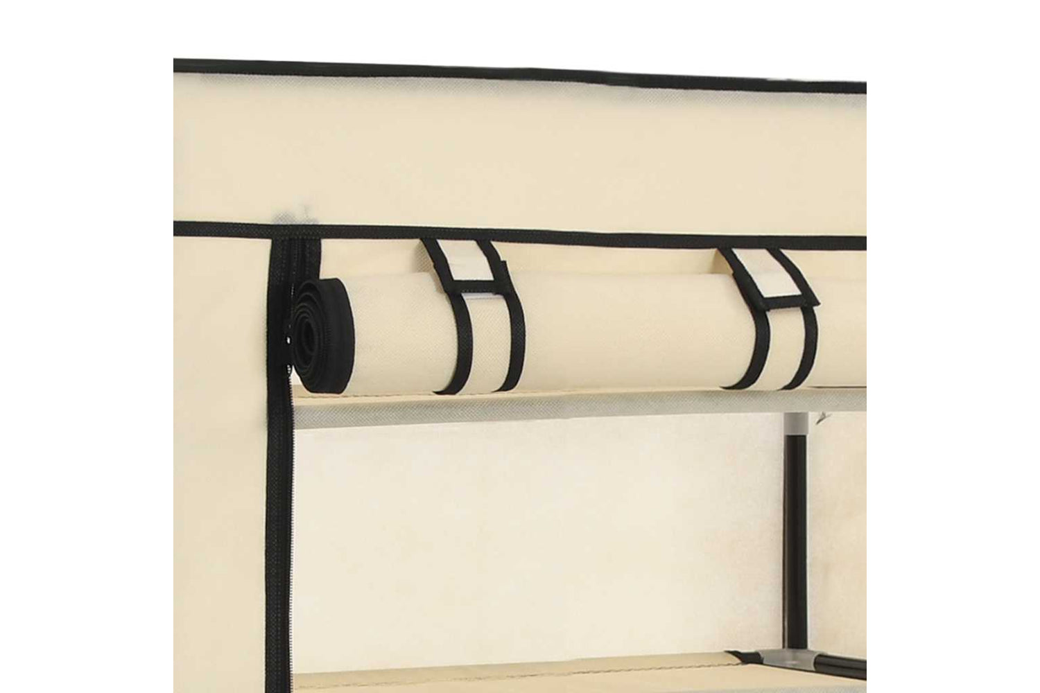 vidaXL 282429 Shoe Cabinet With Cover Cream 58x28x106cm Fabric-6