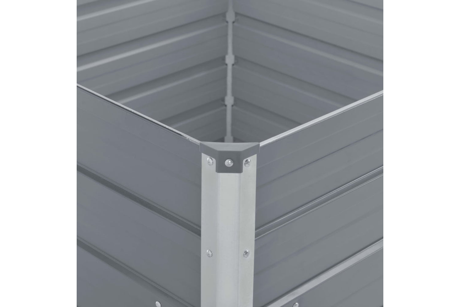 Vidaxl Raised Garden Bed 100x100x45 Cm Galvanised Steel Grey-4