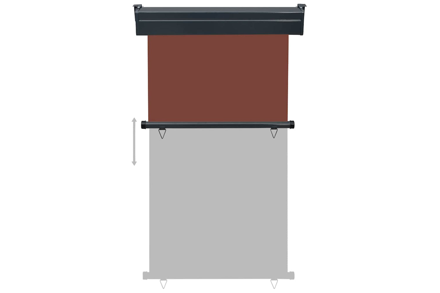 vidaXL Balcony Side Awning 105x250cm Brown-5