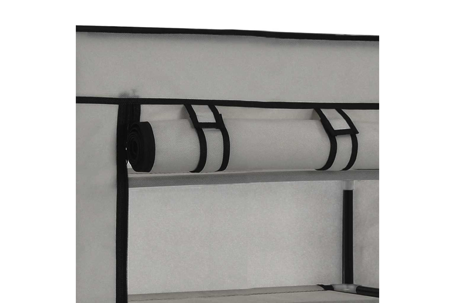 vidaXL 282430 Shoe Cabinet With Cover Grey 58x28x106cm Fabric-7