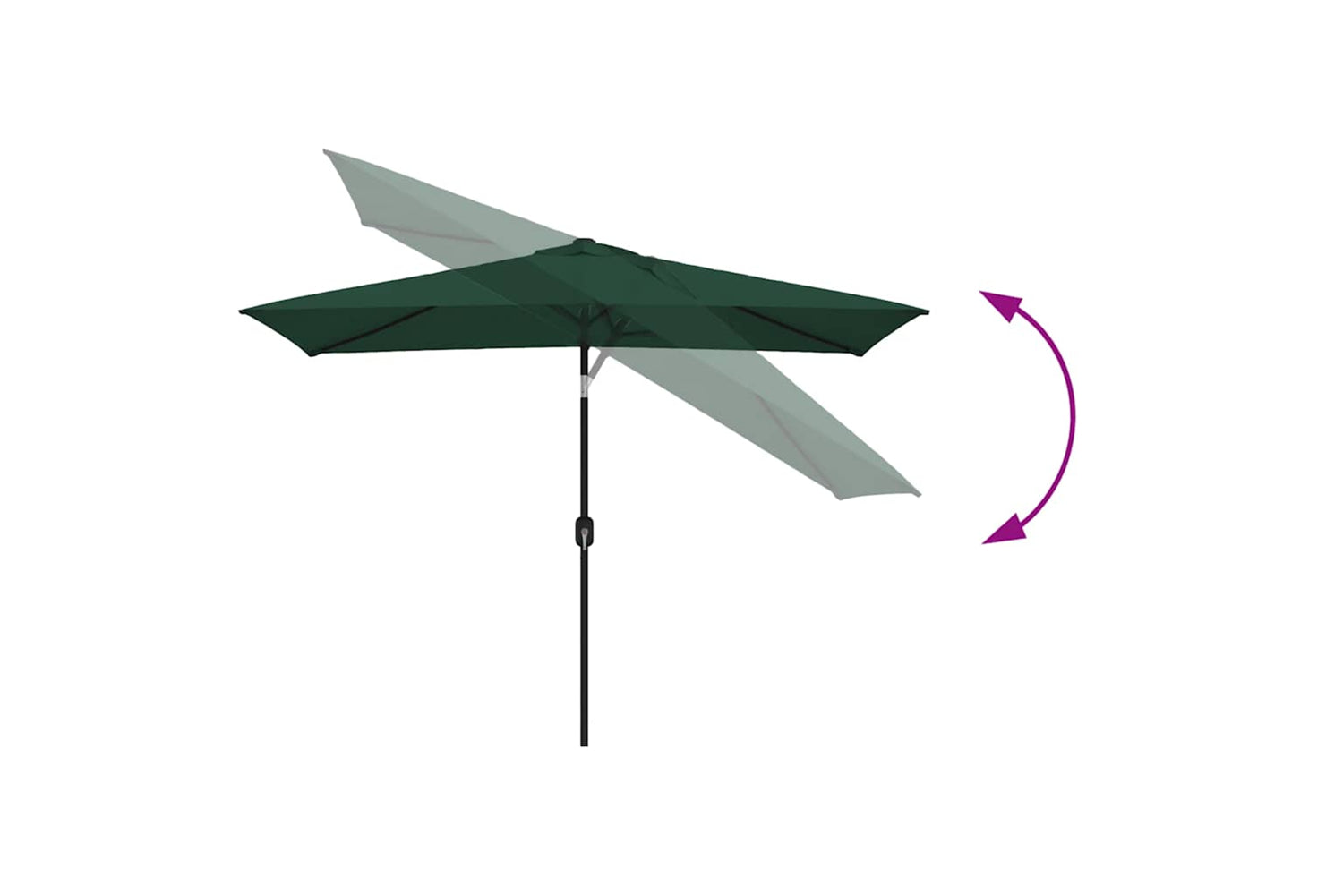 vidaXL 40771 Parasol 200 X 300cm Green Rectangular-4