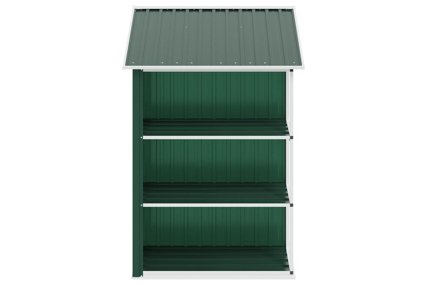 vidaXL 47104 Garden Shed With Rack Green 205x130x183cm Iron-4