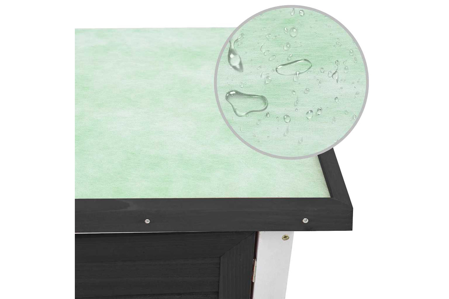 Vidaxl 170831 Outdoor Rabbit Hutch 1 Door Grey Wood-7