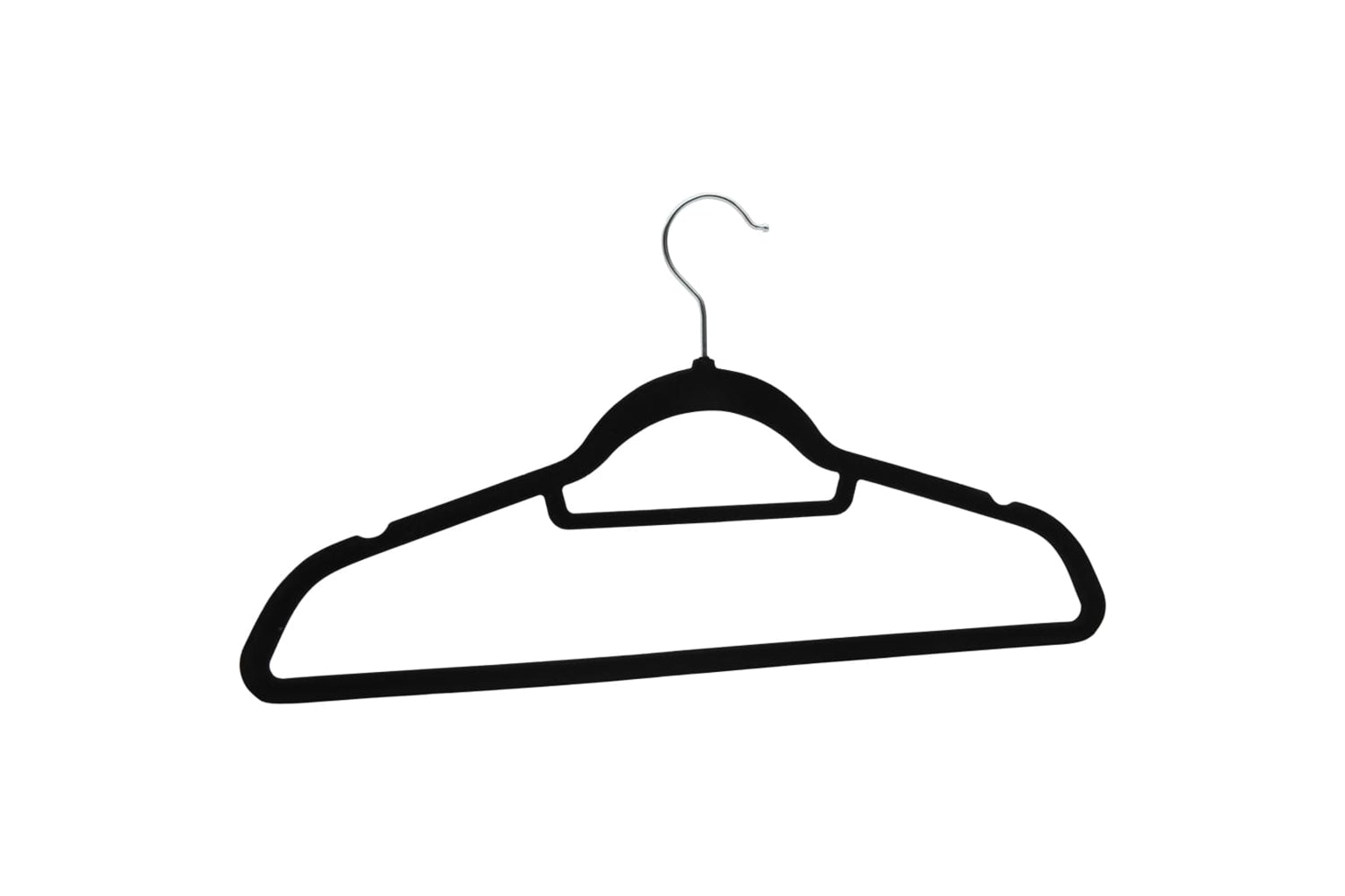 Vidaxl 289922 100 Pcs Clothes Hanger Set Anti-slip Black Velvet-5