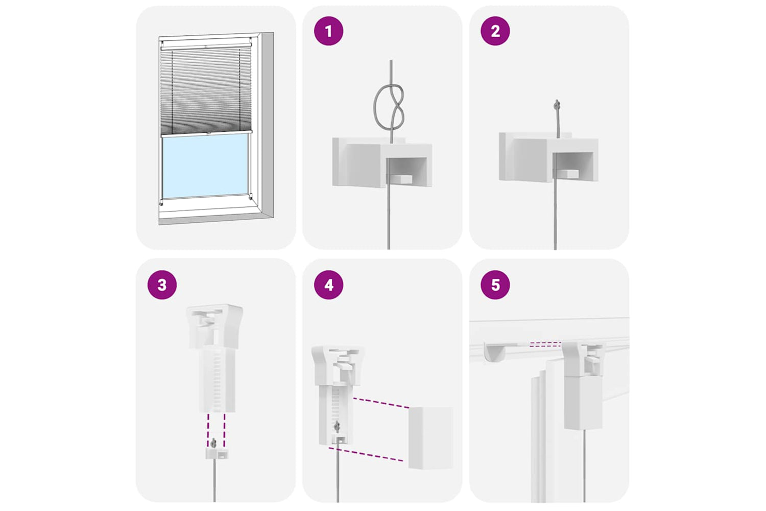 Vidaxl Plisse Blind 90x100cm Creme-4