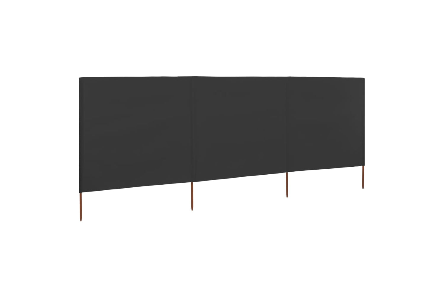 vidaXL 47150 3-panel Wind Screen Fabric 400x160cm Anthracite-2