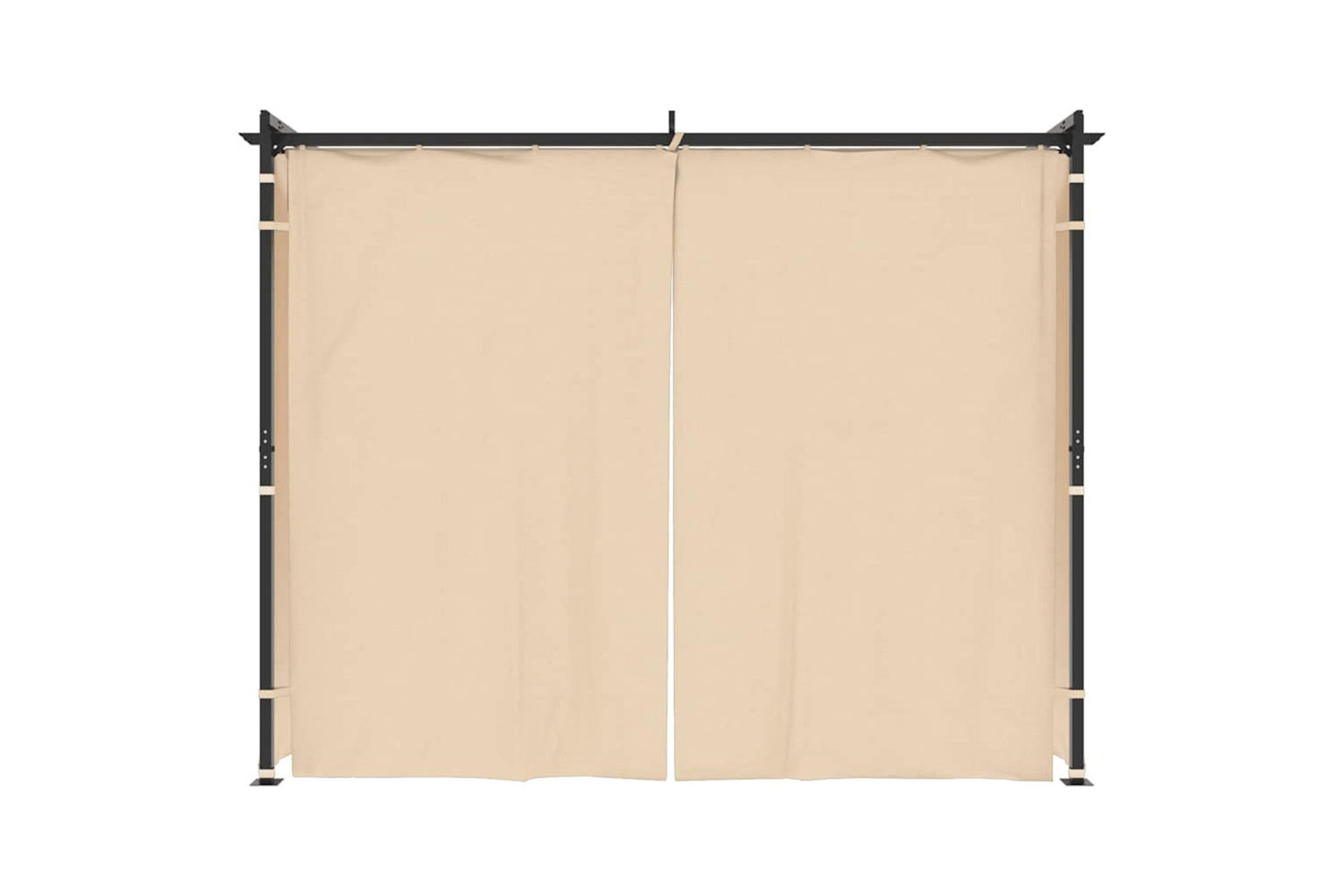 Vidaxl Gazebo With Curtains 3x3 M Cream Steel-2