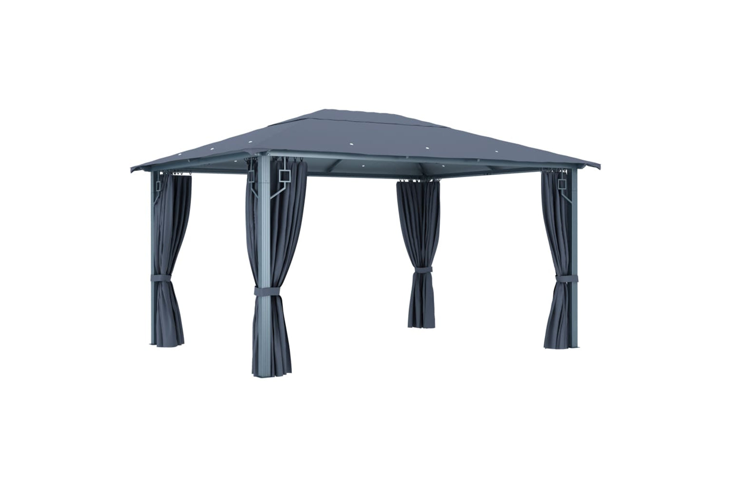 vidaXL 48045 Gazebo With Curtain 400 X 300cm Anthracite Aluminium-4