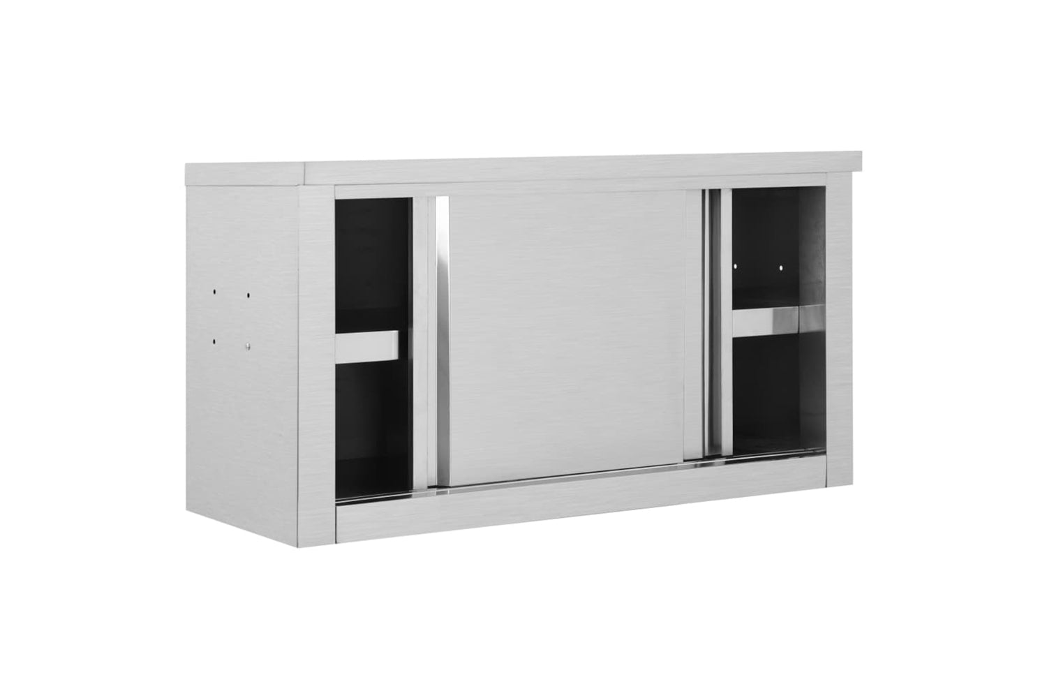 vidaXL 51052 Kitchen Wall Cabinet With Sliding Doors 90x40x50cm Stainless Steel-4