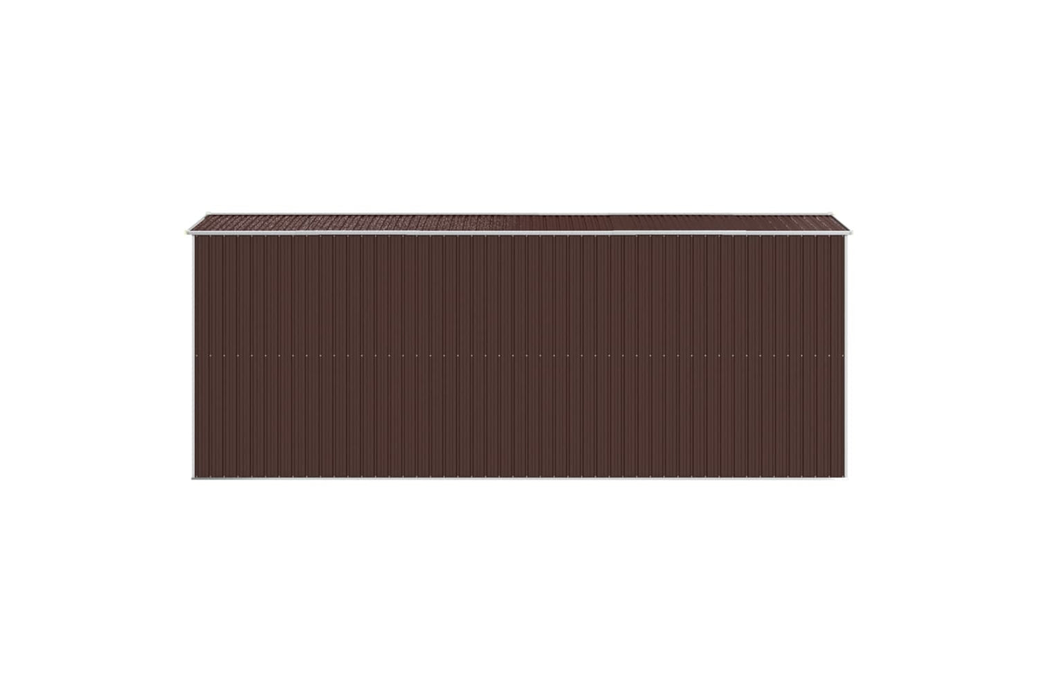 vidaXL 3147464 Garden Shed Dark Brown 192x523x223cm Galvanised Steel-4