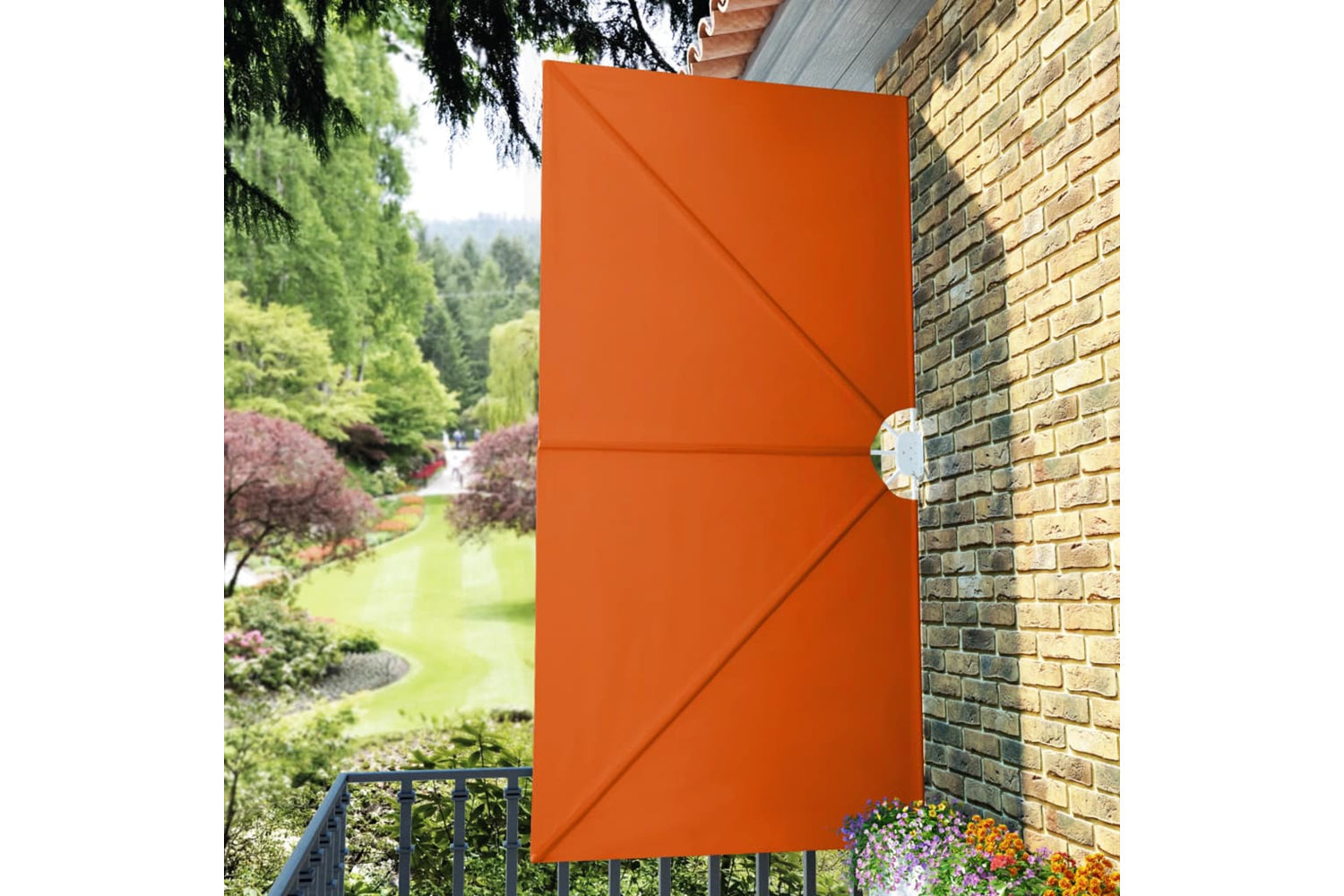 vidaXL 44572 Collapsible Terrace Side Awning Terracotta 300x150cm-3