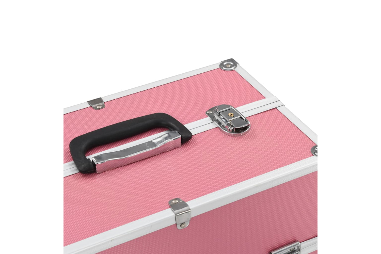 vidaXL 91834 Make-up Case 38x23x34cm Pink Aluminium-5