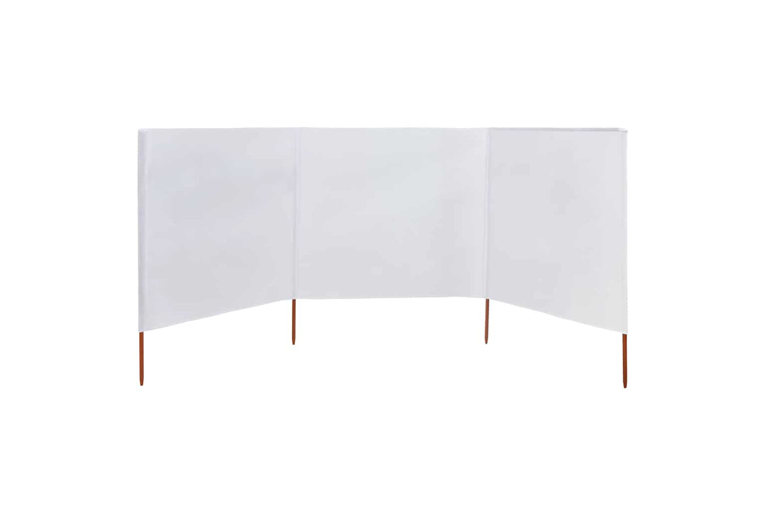 vidaXL 47148 3-panel Wind Screen Fabric 400x160cm Sand White-3