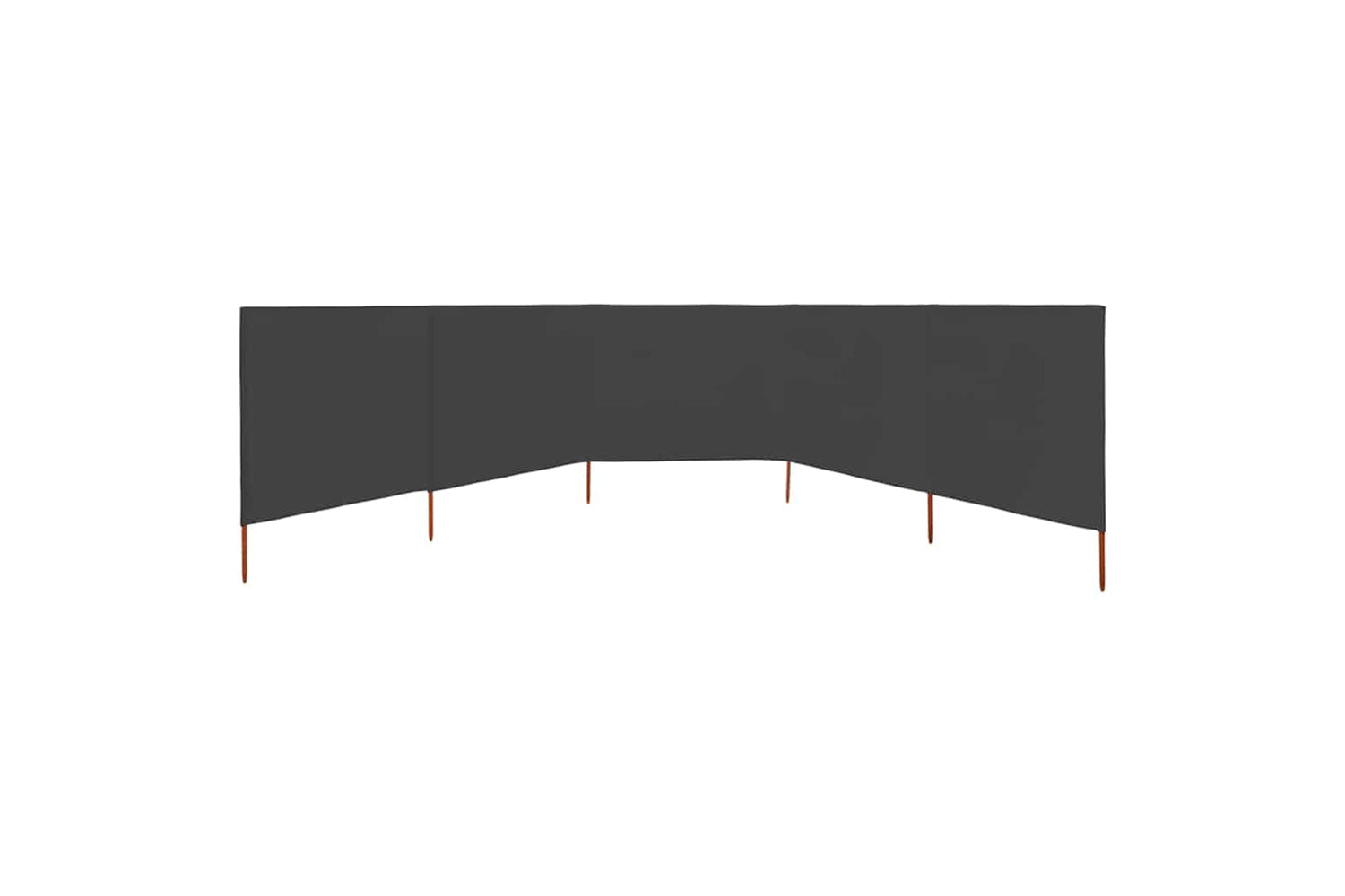 vidaXL 47168 5-panel Wind Screen Fabric 600x160cm Anthracite-3