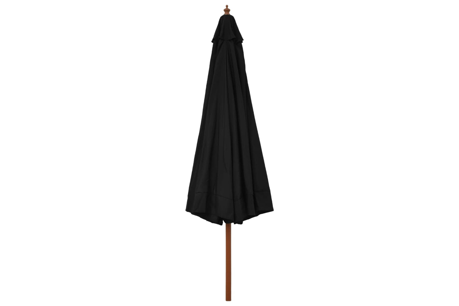 vidaXL 47218 Outdoor Parasol With Wooden Pole 330cm Black-3