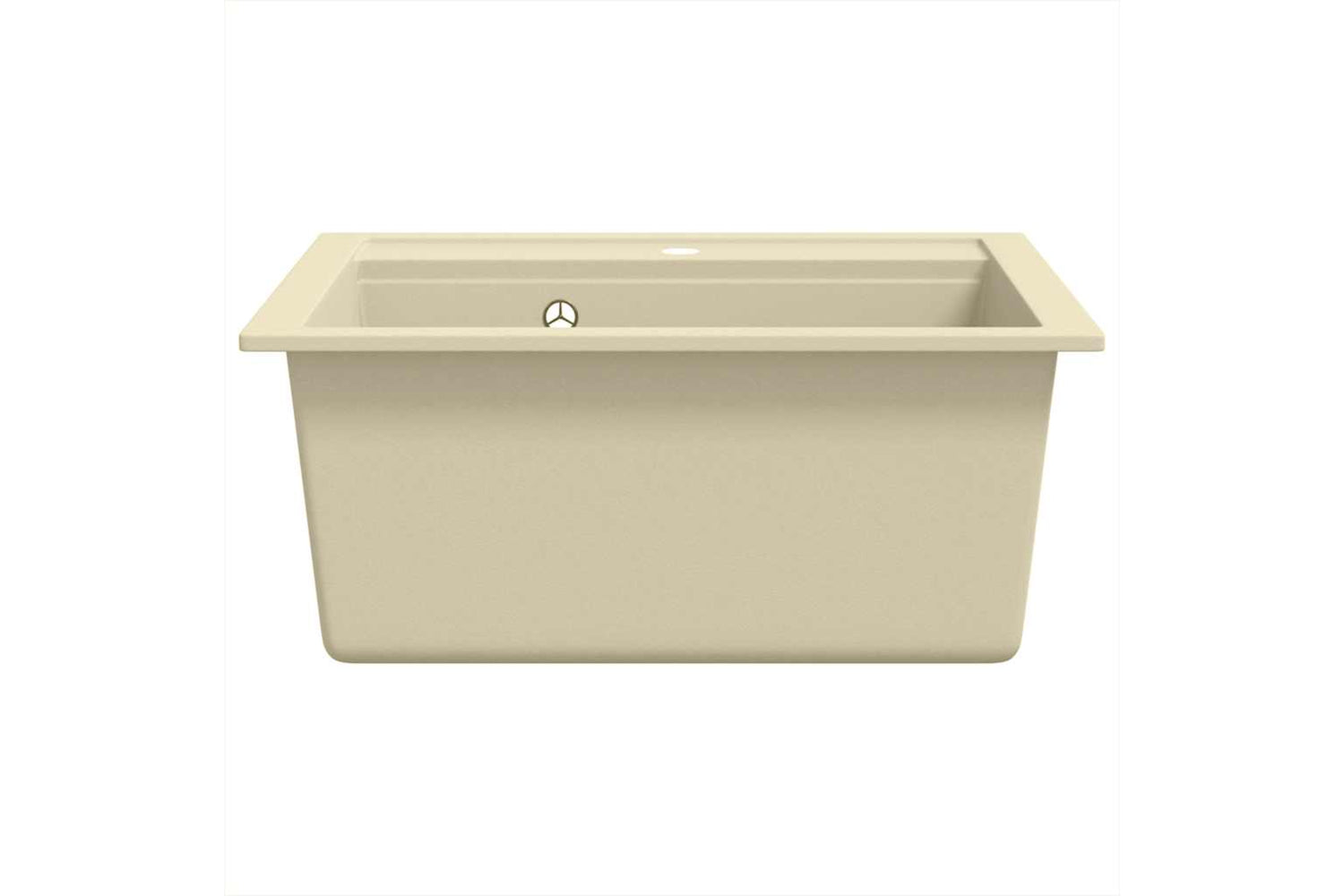 Vidaxl Granite Kitchen Sink Single Basin Beige-3