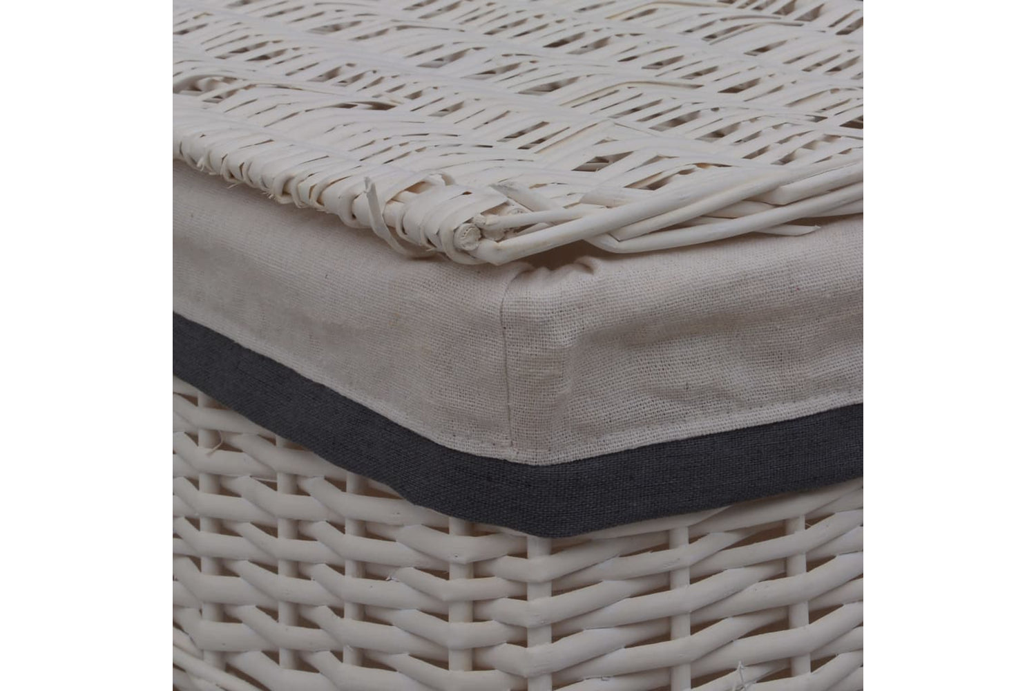 Vidaxl 286978 Laundry Basket White Willow-7