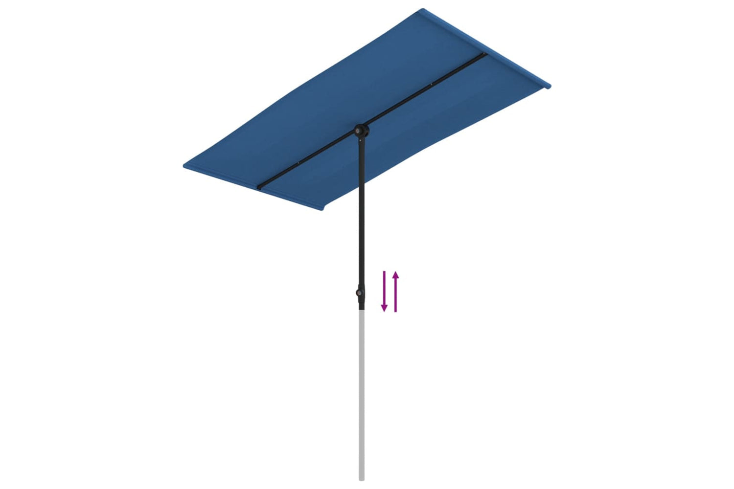 vidaXL 47335 Outdoor Parasol With Aluminium Pole 180x110cm Azure Blue-6