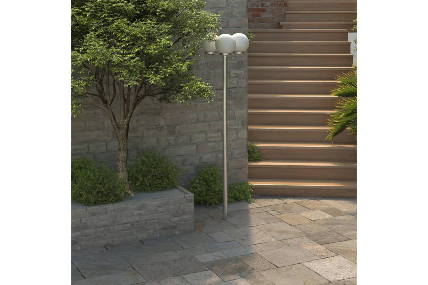 vidaXL 40389 Garden Lamp Post 3 Lamps 220cm-4