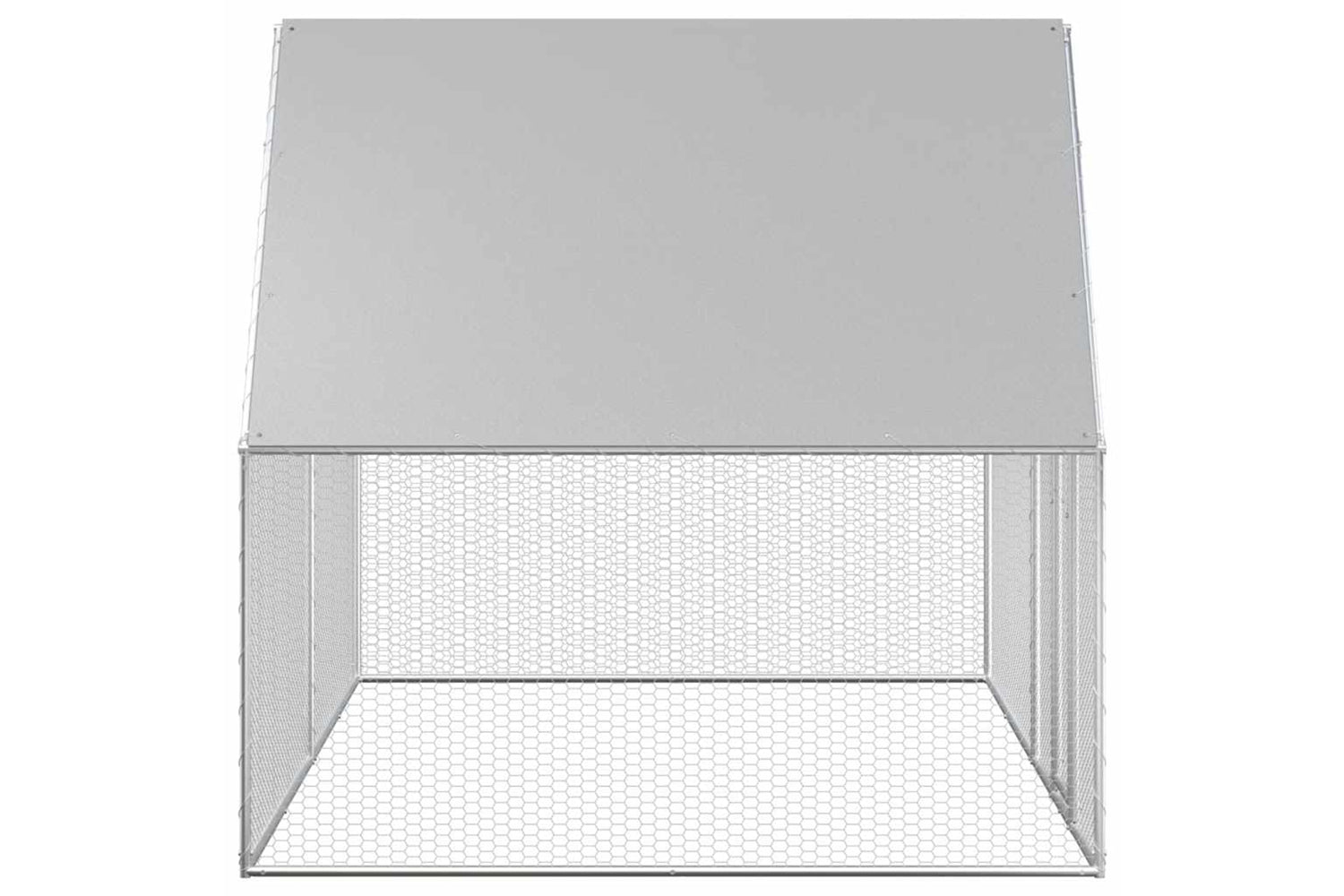 Vidaxl Chicken Coop 4x2x2 M Galvanised Steel-4
