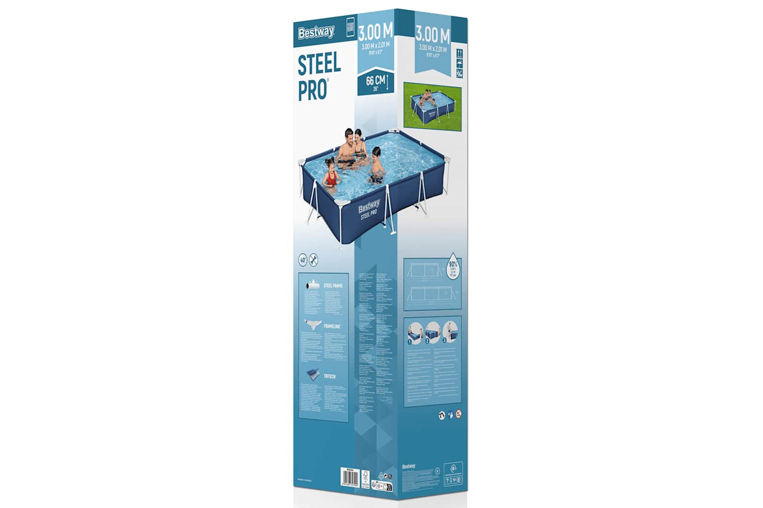 Bestway 92812 Steel Pro Swimming Pool 300x201x66 Cm-2