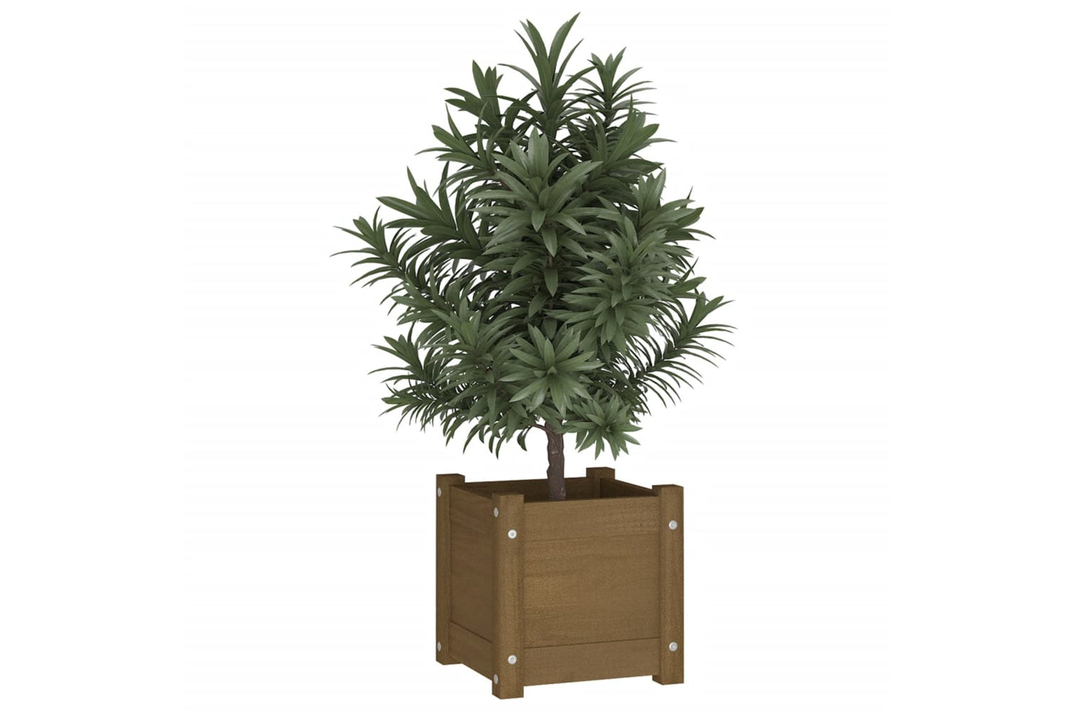 vidaXL 810528 Garden Planter Honey Brown 31x31x31cm Solid Pinewood-2